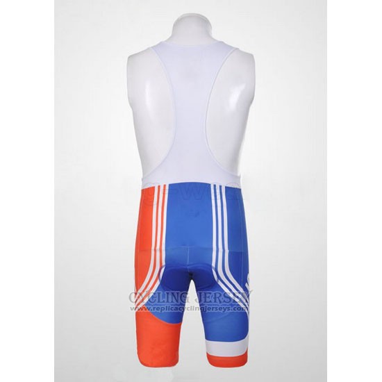 2012 Cycling Jersey Sky Champion Regno Unito Orange and Blue Short Sleeve and Bib Short